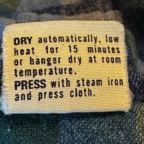 Vintage PENDLETON VIrgin Wool Blue & Gray Plaid Trail Shirt Size Medium - Picture 7 of 8